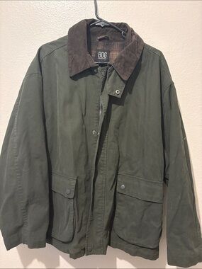 BDG Olive Utility Field Jacket with Brown Corduroy Collar